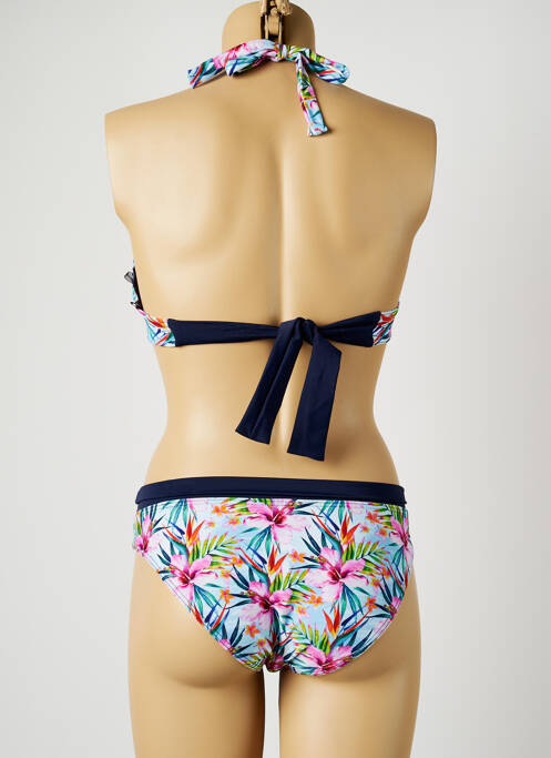 Maillot de bain 2 pièces bleu MISS CARAÏBES pour femme