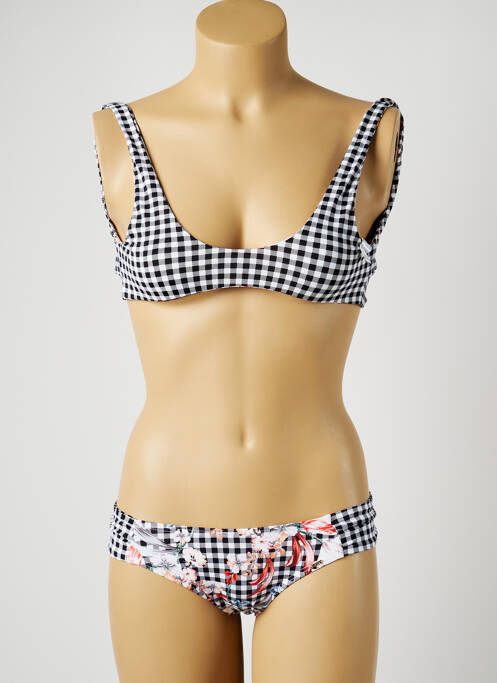 Maillot de bain 2 pièces noir PIHA pour femme