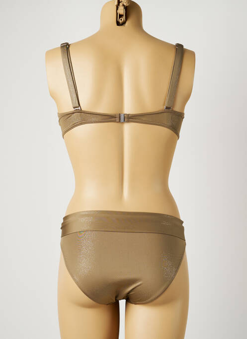 Maillot de bain 2 pièces stretch haut soutien-gorge emboitant vert SUN PLAYA femme
