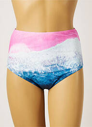 Bas de maillot de bain imprimé fantaisie culotte rose PIHA femme