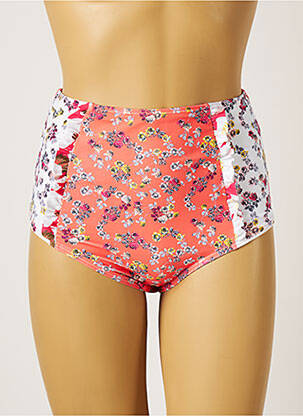 Bas de maillot de bain imprimé fleurs culotte orange PIHA femme