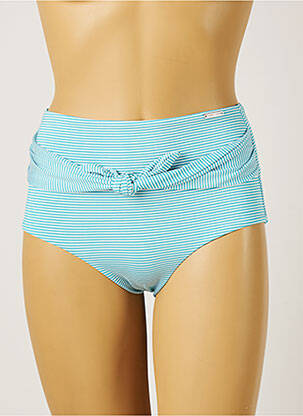 Bas de maillot de bain tissage texturé culotte bleu YSABEL MORA femme