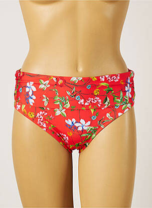 Bas de maillot de bain imprimé fleurs culotte rouge TESSY femme