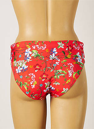 Bas de maillot de bain imprimé fleurs culotte rouge TESSY femme