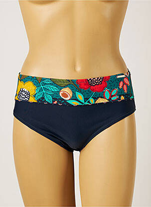 Bas de maillot de bain imprimé fantaisie culotte bleu YSABEL MORA femme