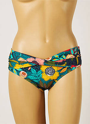 Bas de maillot de bain imprimé tie and dye culotte vert YSABEL MORA femme