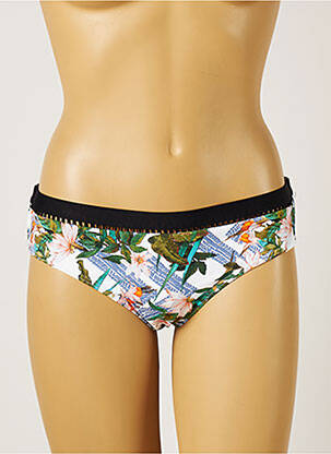 Bas de maillot de bain imprimé tie and dye culotte blanc MOONTIDE femme