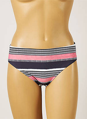 Bas de maillot de bain imprimé rayures culotte gris MOONTIDE femme