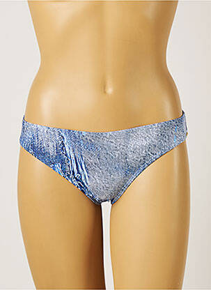 Bas de maillot de bain imprimé fantaisie culotte bleu PIHA femme