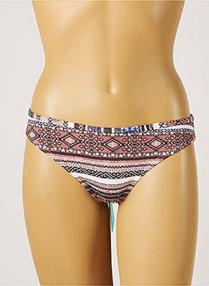 Bas de maillot de bain imprimé fantaisie culotte marron PIHA femme