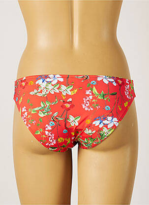 Bas de maillot de bain imprimé fleurs culotte rouge TESSY femme