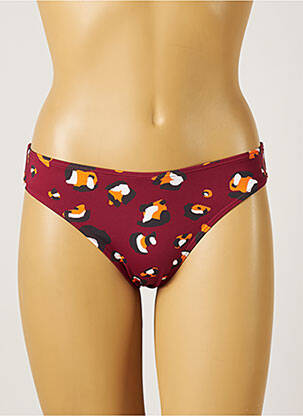 Bas de maillot de bain stretch culotte rouge PIHA femme