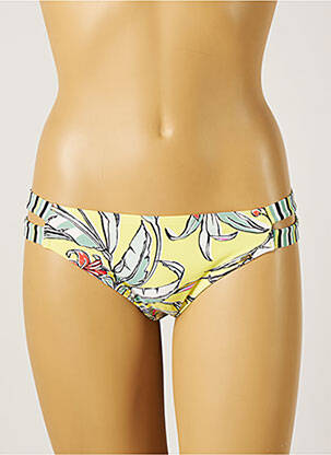 Bas de maillot de bain imprimé tie and dye culotte jaune PIHA femme