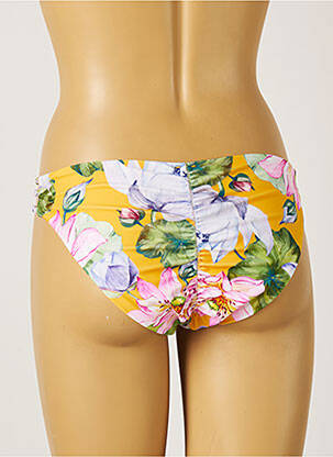 Bas de maillot de bain imprimé fleurs culotte jaune YSABEL MORA femme
