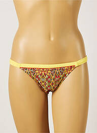 Bas de maillot de bain imprimé fantaisie culotte jaune KIWI femme