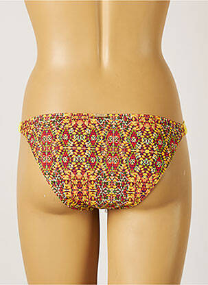 Bas de maillot de bain imprimé fantaisie culotte jaune KIWI femme