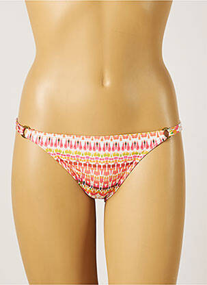 Bas de maillot de bain imprimé fantaisie culotte rose KIWI femme