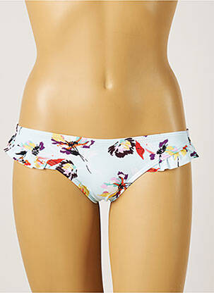 Bas de maillot de bain imprimé fleurs culotte bleu PIHA femme
