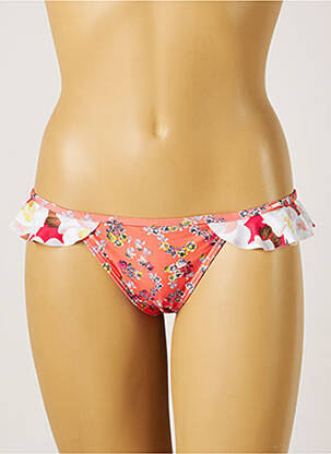 Bas de maillot de bain imprimé fleurs culotte orange PIHA femme