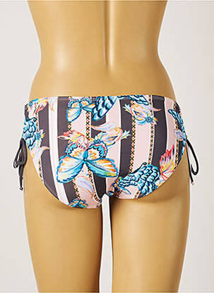 Bas de maillot de bain imprimé fantaisie culotte rose PIHA femme