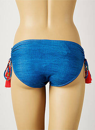 Bas de maillot de bain imprimé fleurs culotte bleu PIHA femme