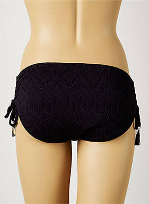 Bas de maillot de bain tissage texturé shorty noir PIHA femme