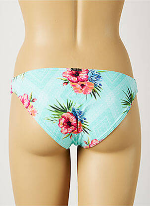 Bas de maillot de bain imprimé fleurs culotte bleu KIWI femme