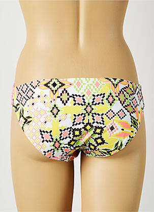 Bas de maillot de bain imprimé fantaisie culotte jaune MOONTIDE femme