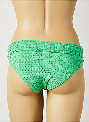 Bas de maillot de bain tissage texturé culotte vert KIWI femme