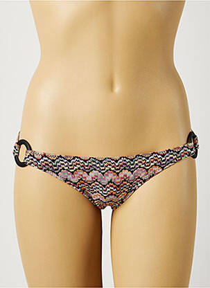 Bas de maillot de bain tissage texturé culotte noir KIWI femme