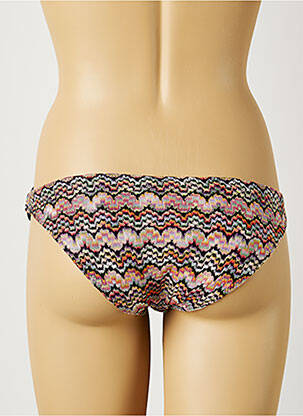 Bas de maillot de bain tissage texturé culotte noir KIWI femme