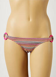 Bas de maillot de bain imprimé fantaisie culotte rose KIWI femme