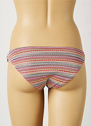 Bas de maillot de bain tissage texturé culotte rose KIWI femme