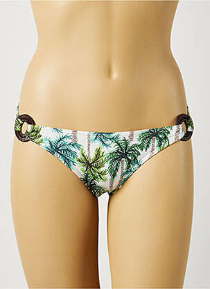Bas de maillot de bain imprimé tie and dye culotte vert KIWI femme