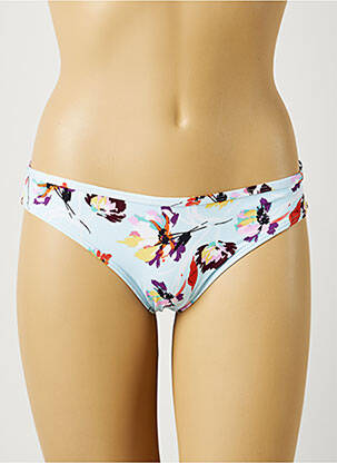 Bas de maillot de bain imprimé fleurs culotte bleu PIHA femme
