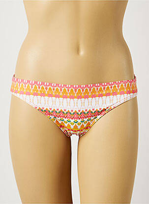 Bas de maillot de bain imprimé fantaisie culotte orange KIWI femme