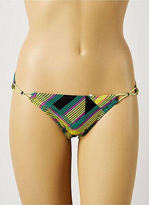 Bas de maillot de bain imprimé fantaisie culotte vert CHERRY BEACH femme