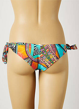 Bas de maillot de bain imprimé fleurs bikini bleu RIO DE SOL femme
