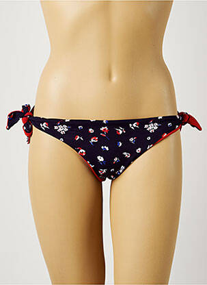 Bas de maillot de bain imprimé fleurs culotte bleu YSABEL MORA femme