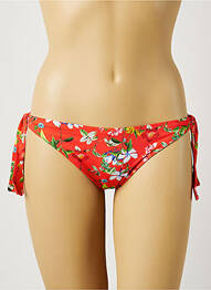 Bas de maillot de bain imprimé fleurs bikini rouge TESSY femme