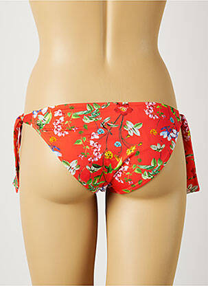 Bas de maillot de bain imprimé fleurs bikini rouge TESSY femme