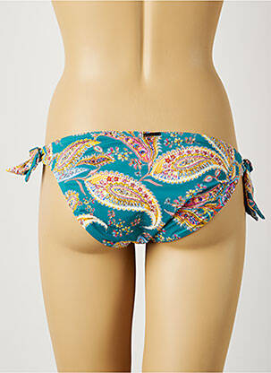 Bas de maillot de bain fermeture liens à nouer bikini bleu MOONTIDE femme