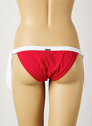 Bas de maillot de bain fermeture liens à nouer bikini rouge KIWI femme