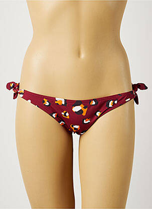 Bas de maillot de bain fermeture liens à nouer bikini rouge PIHA femme