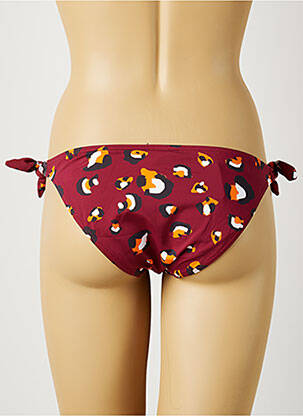 Bas de maillot de bain fermeture liens à nouer bikini rouge PIHA femme