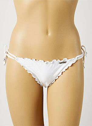 Bas de maillot de bain fermeture liens à nouer culotte blanc SEAFOLLY femme