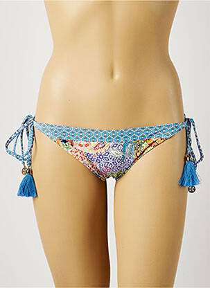 Bas de maillot de bain fermeture liens à nouer bikini bleu PIHA femme