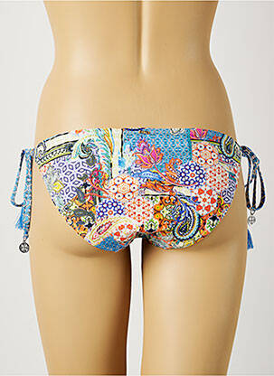 Bas de maillot de bain fermeture liens à nouer bikini bleu PIHA femme