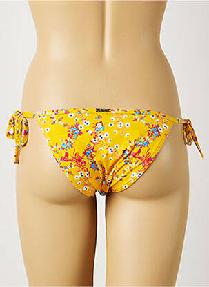 Bas de maillot de bain imprimé fleurs bikini jaune KIWI femme