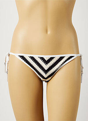 Bas de maillot de bain fermeture liens à nouer bikini beige SEAFOLLY femme